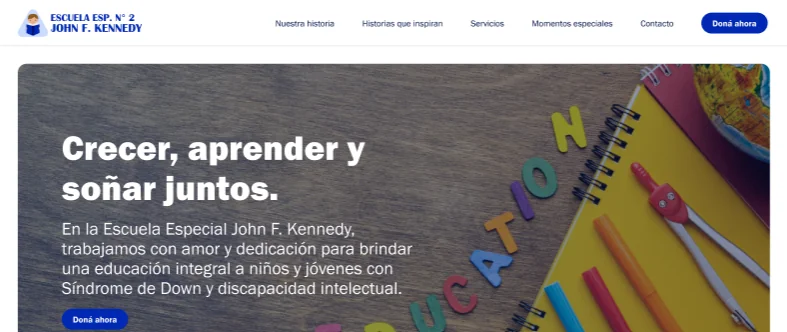 Sitio web de la Escuela Especial John F. Kennedy